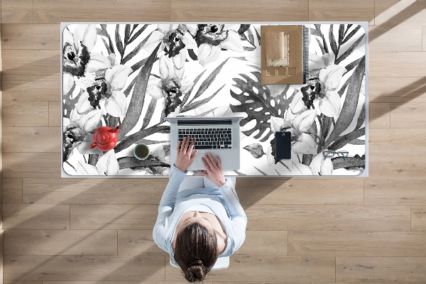 Onderlegger bureau Bladeren en bloemen
