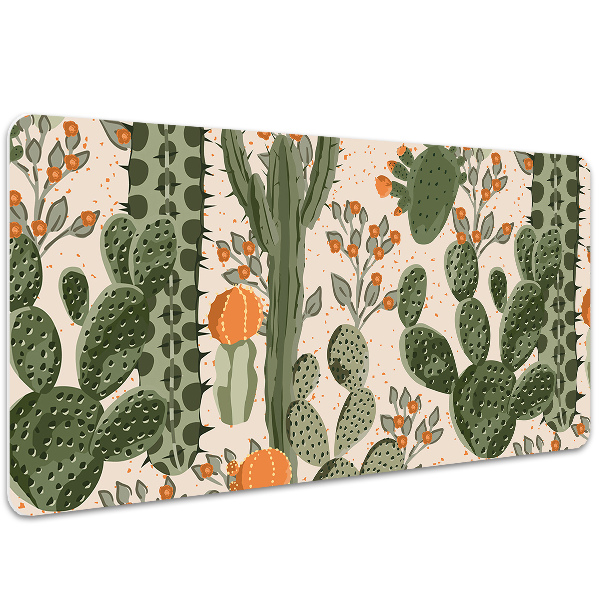 Onderlegger bureau Oranje cactus