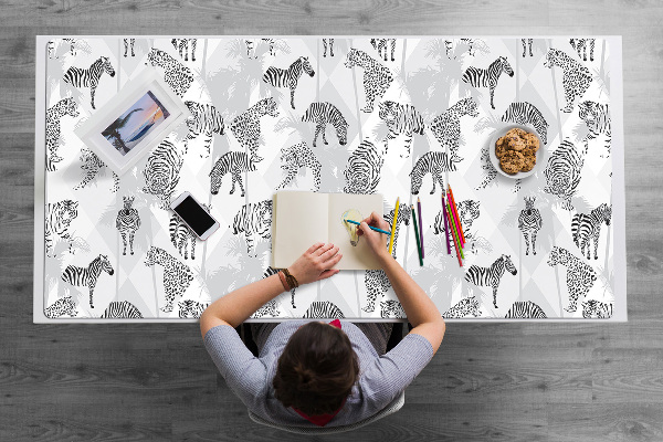 Onderlegger bureau Tijgers en zebra's