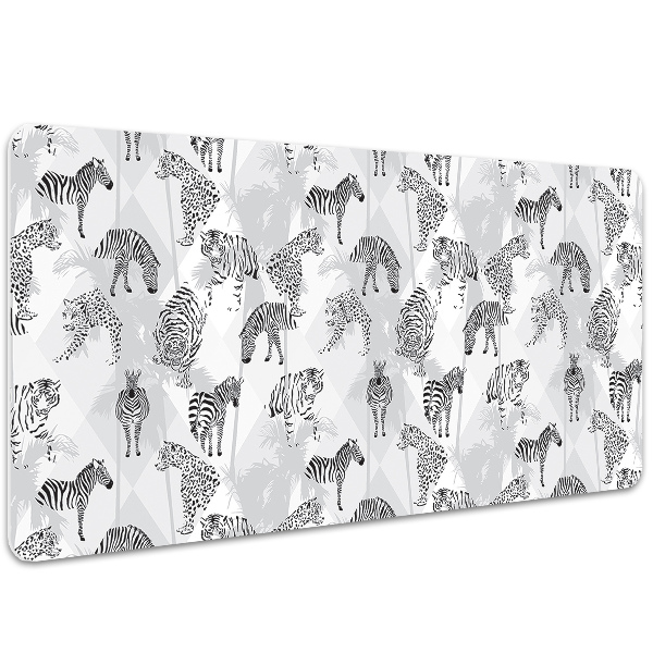 Onderlegger bureau Tijgers en zebra's