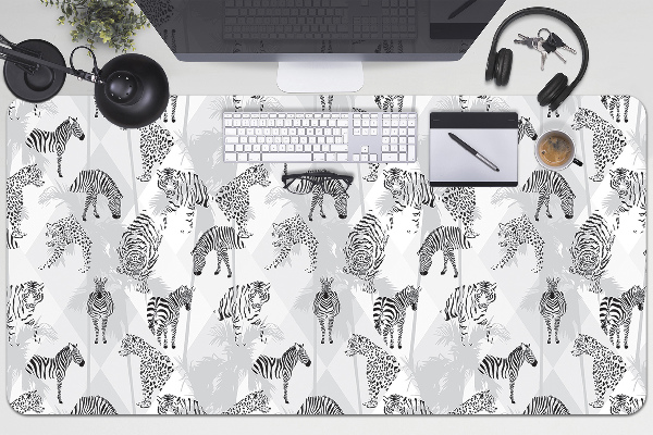 Onderlegger bureau Tijgers en zebra's