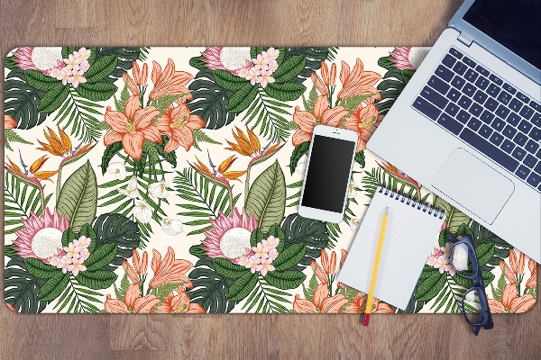 Bureau onderlegger Muurschildering bloemen