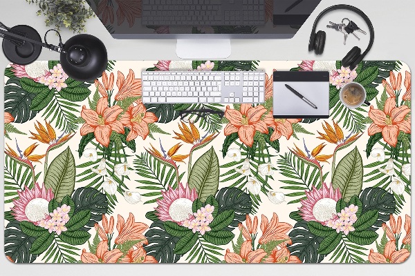 Bureau onderlegger Muurschildering bloemen