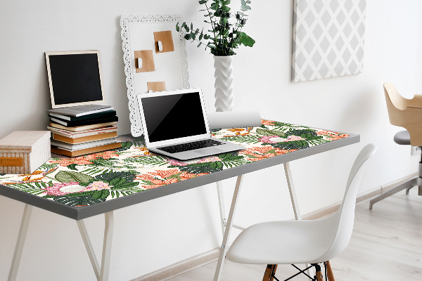 Bureau onderlegger Muurschildering bloemen