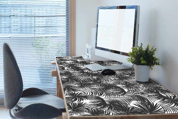 Bureau onderlegger Zwarte palmbomen