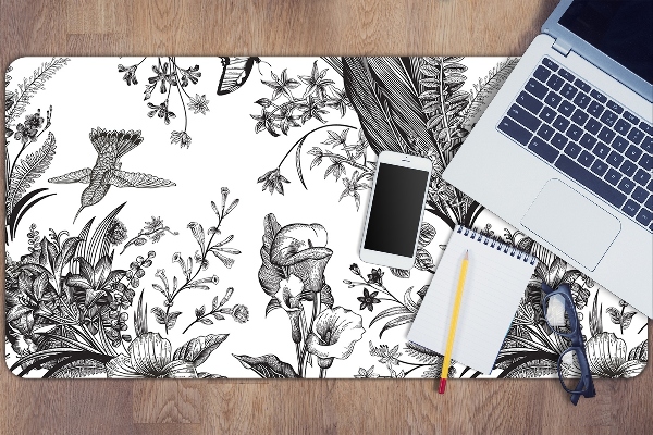 Bureau onderlegger Zwart -witte tuin