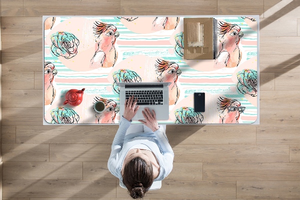 Bureau onderlegger Roze papegaaien