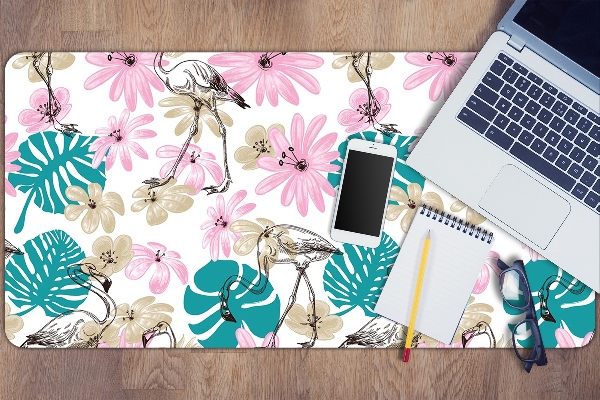Onderlegger bureau Geschilderde flamingo's
