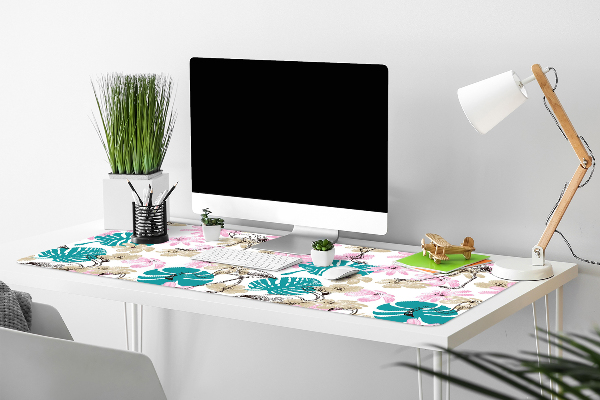 Onderlegger bureau Geschilderde flamingo's