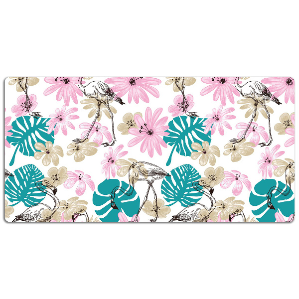 Onderlegger bureau Geschilderde flamingo's