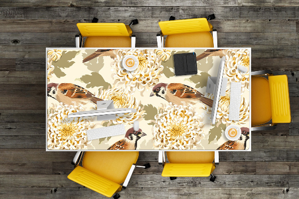 Onderlegger bureau Gouden vogels