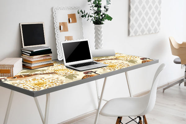 Onderlegger bureau Gouden vogels