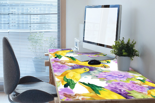 Onderlegger bureau Gele papegaaien