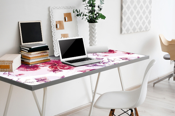 Onderlegger bureau Paarse vogels