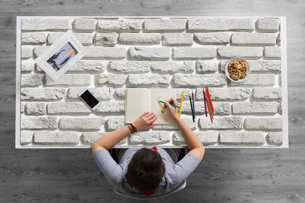 Onderlegger bureau Marmeren muur