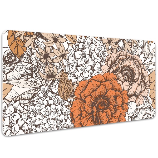 Bureau onderlegger Oranje rozen