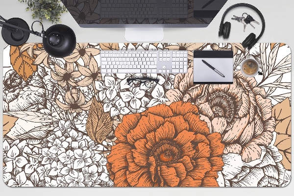 Bureau onderlegger Oranje rozen