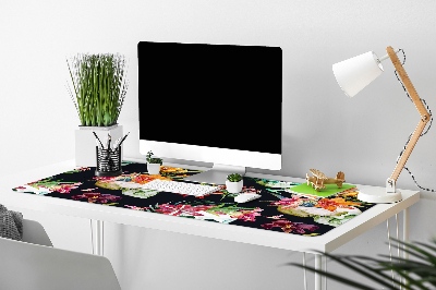 Bureau onderlegger Schedels en bloemen