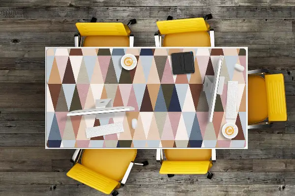 Bureau onderlegger Retro muurschildering