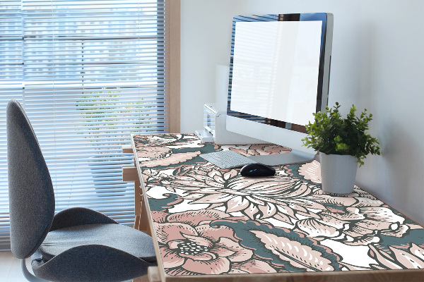 Bureau onderlegger Roze bloemen