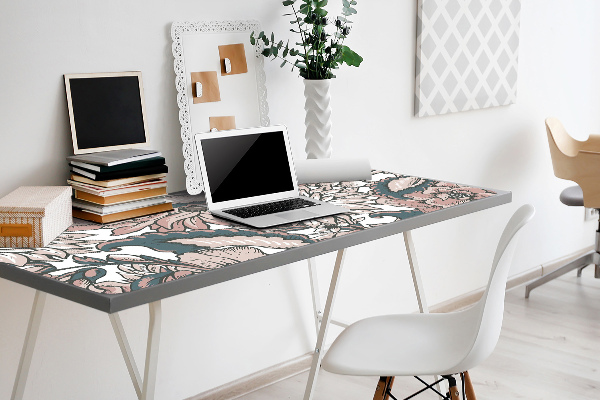 Bureau onderlegger Roze bloemen