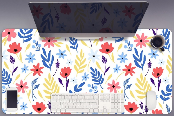 Onderlegger bureau Kleurrijke bloemen