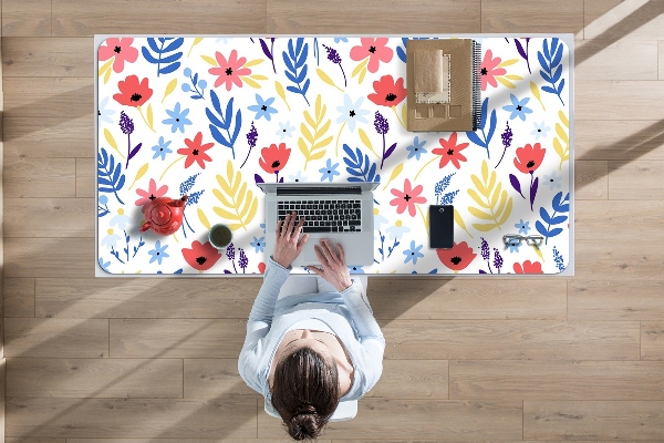Onderlegger bureau Kleurrijke bloemen