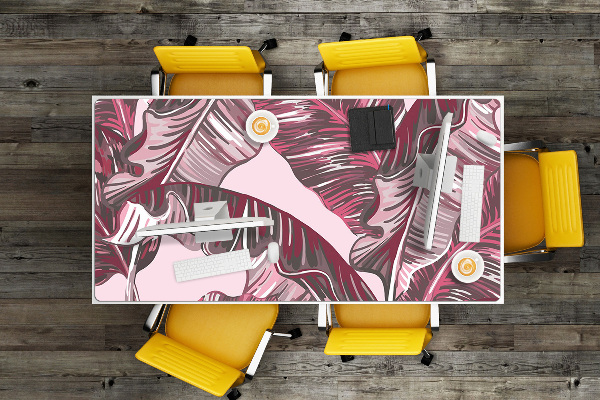 Bureau onderlegger Roze palm