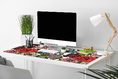 Onderlegger bureau Herfstbloemen