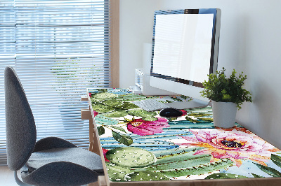 Onderlegger bureau Cactusbloemen