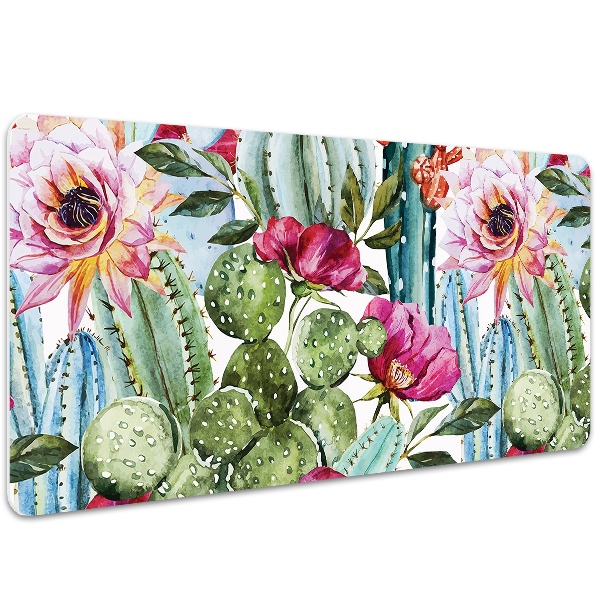 Onderlegger bureau Cactusbloemen