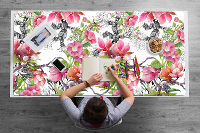 Bureau onderlegger Aquarellen bloemen