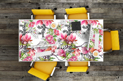 Bureau onderlegger Aquarellen bloemen