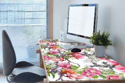 Bureau onderlegger Aquarellen bloemen