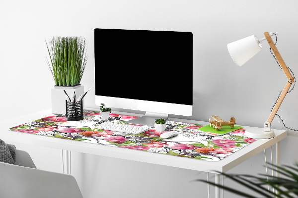 Bureau onderlegger Aquarellen bloemen