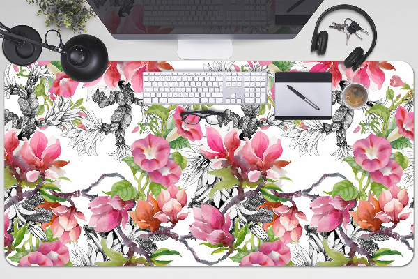 Bureau onderlegger Aquarellen bloemen