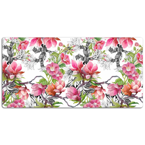 Bureau onderlegger Aquarellen bloemen