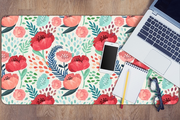 Bureau onderlegger Poppy seed flower
