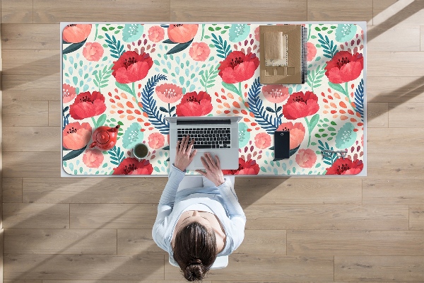Bureau onderlegger Poppy seed flower