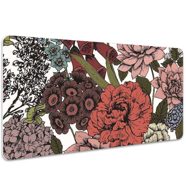 Bureau onderlegger Herfstbloemen