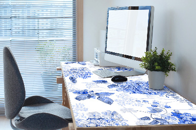 Bureau onderlegger Blauwe hortensia