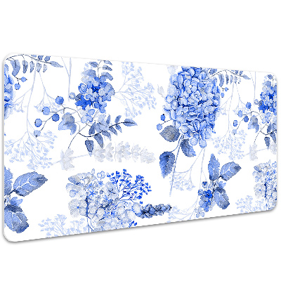 Bureau onderlegger Blauwe hortensia