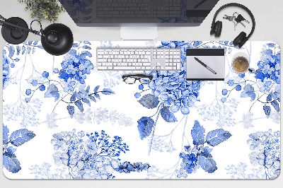 Bureau onderlegger Blauwe hortensia