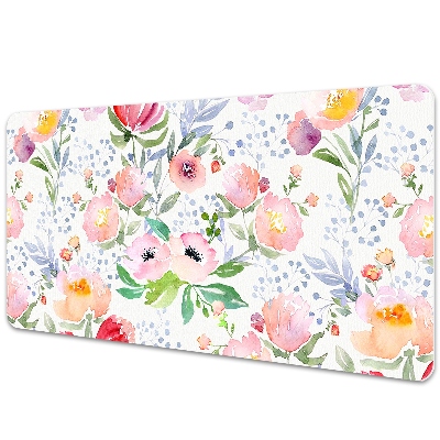 Bureau onderlegger Pastels bloemen