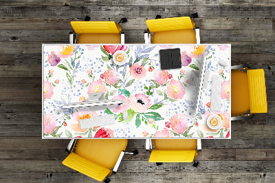 Bureau onderlegger Pastels bloemen