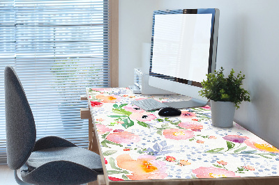 Bureau onderlegger Pastels bloemen