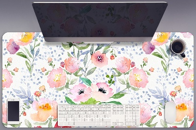 Bureau onderlegger Pastels bloemen