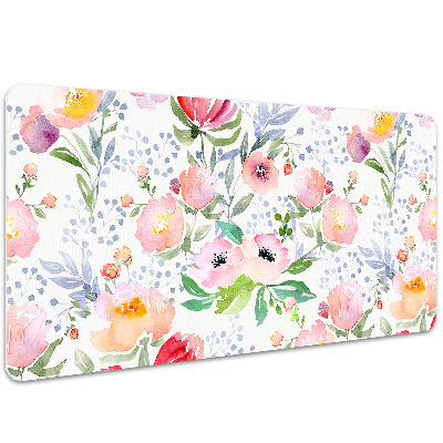 Bureau onderlegger Pastels bloemen