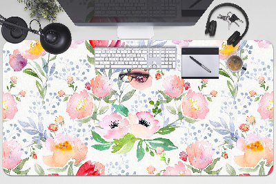 Bureau onderlegger Pastels bloemen