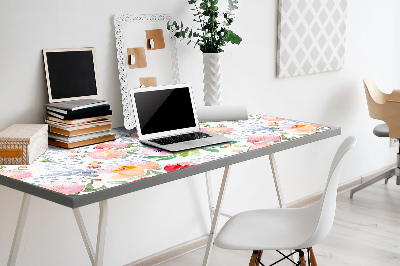 Bureau onderlegger Pastels bloemen